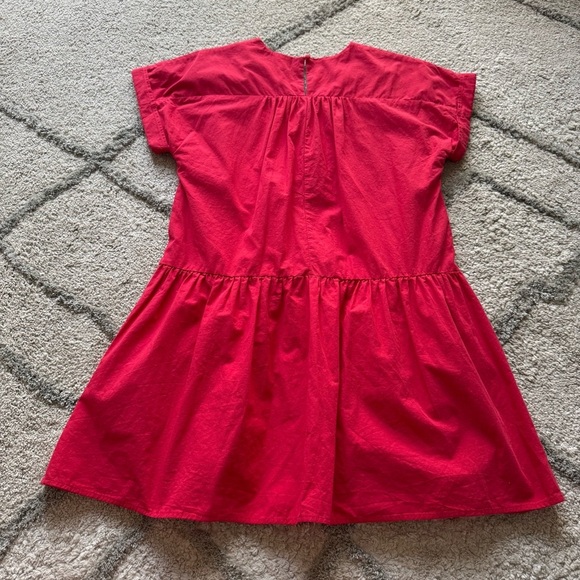 Pinch Red CeCe mini short Sleeve Dress oversized cotton classy small - Picture 7 of 7
